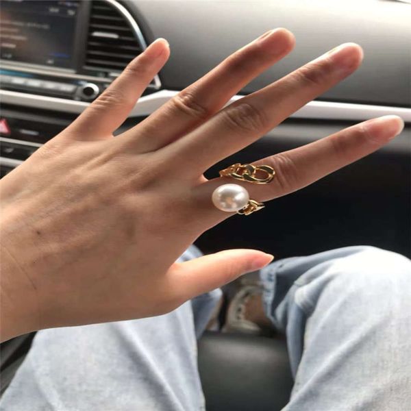 hbp fashion japanese and korean new simple make old metal thick chain pearl mouth temperament versatile ring girl, Silver
hbp fashion japanese and korean new simple make old metal thick chain pearl mouth temperament versatile ring girl, Silver