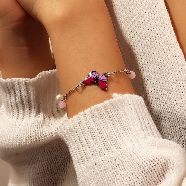 bz1131 jewelry temperament small fresh bracelet simple wind alloy oil dripping butterfly pendant, Silver
bz1131 jewelry temperament small fresh bracelet simple wind alloy oil dripping butterfly pendant, Silver