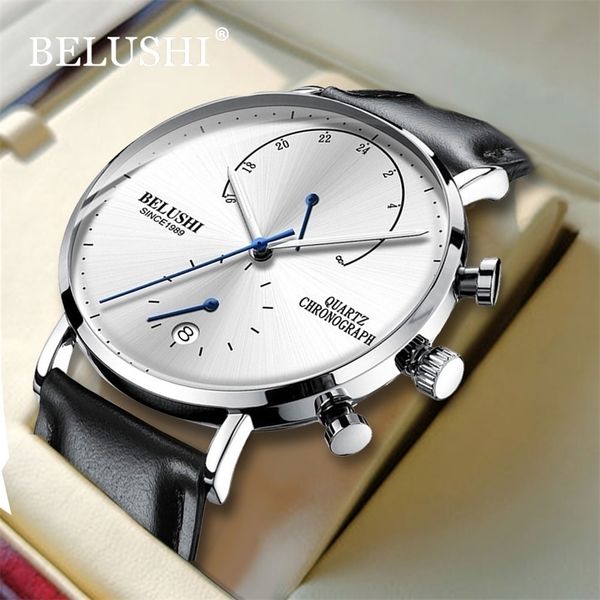belushi men watches luxury chronograph for quartz wristwatches waterproof leather strap 's 220225, Slivery;brown
belushi men watches luxury chronograph for quartz wristwatches waterproof leather strap 's 220225, Slivery;brown