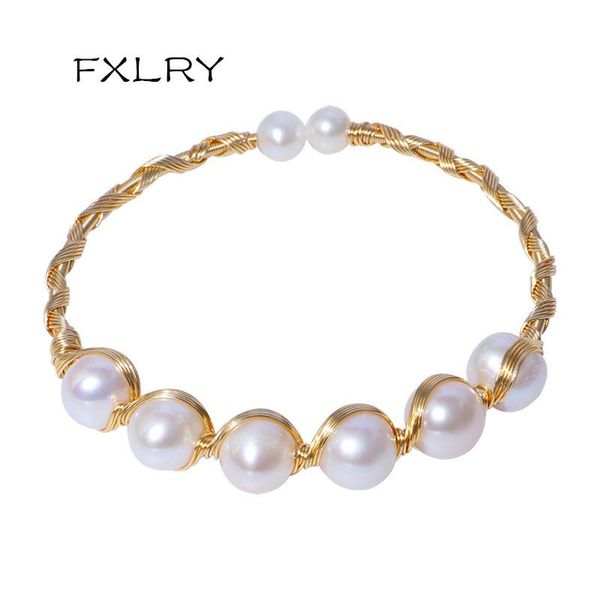 fxlry original handmade natural pearl hand-wound geometry open bracelet for women jewelry accessries, Black
fxlry original handmade natural pearl hand-wound geometry open bracelet for women jewelry accessries, Black
