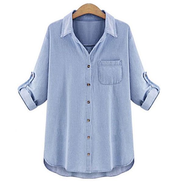 winter spring plus size xl 4xl 5xl women denim blouse jeans shirts feminina female cowboy long sleeve casual vintage, White
winter spring plus size xl 4xl 5xl women denim blouse jeans shirts feminina female cowboy long sleeve casual vintage, White
