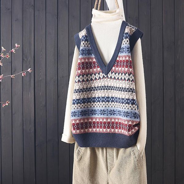 women's vests pink geometric print oversized knitted sweater vest women 2021 autumn elf colorblock sleeveless korean ladies daily, Black;white
women's vests pink geometric print oversized knitted sweater vest women 2021 autumn elf colorblock sleeveless korean ladies daily, Black;white