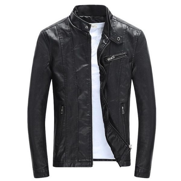 men's fur & faux mens brand leather coat pu jackets spring autumn slim fit male motorcycle, Black
men's fur & faux mens brand leather coat pu jackets spring autumn slim fit male motorcycle, Black