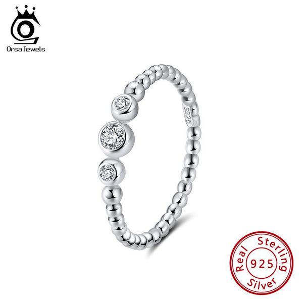 cluster rings orsa jewels authentic 925 sterling silver mellow round beads with zircon fit female fingers jewelry sr232, Golden;silver
cluster rings orsa jewels authentic 925 sterling silver mellow round beads with zircon fit female fingers jewelry sr232, Golden;silver