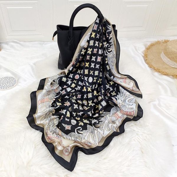 scarves 2021 style korean fashion floral silk scarf female imitation satin printing 90 square sunscreen shawl, Blue;gray
scarves 2021 style korean fashion floral silk scarf female imitation satin printing 90 square sunscreen shawl, Blue;gray