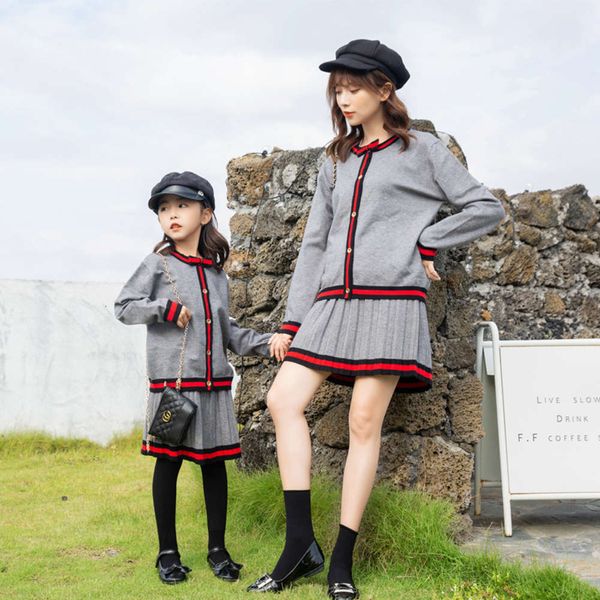 winter parent child clothing autumn and 2021 new girls' small fragrance knitting suit temperament two piece mother's drs, Blue
winter parent child clothing autumn and 2021 new girls' small fragrance knitting suit temperament two piece mother's drs, Blue