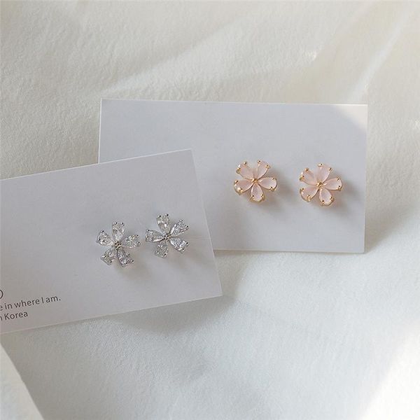 stud 14k real gold pink floret zircon temperament earrings for women cubic zc, Golden;silver
stud 14k real gold pink floret zircon temperament earrings for women cubic zc, Golden;silver