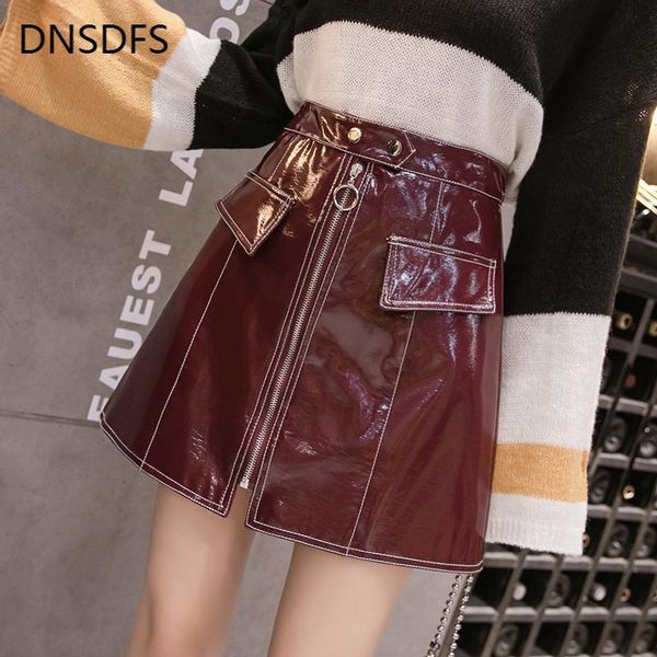 skirts chic hip a-line high waist pencil short skirt women elegant fashion bright patent pu zipper mini mujer faldas, Black
skirts chic hip a-line high waist pencil short skirt women elegant fashion bright patent pu zipper mini mujer faldas, Black