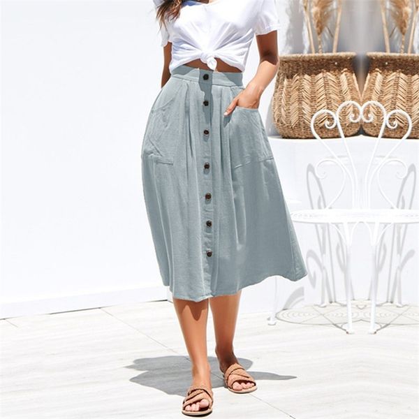 ladies high waist spring summer autumn skirts womens elegant cotton button a line women skirt female pleated school long skirts 210311, Black
ladies high waist spring summer autumn skirts womens elegant cotton button a line women skirt female pleated school long skirts 210311, Black