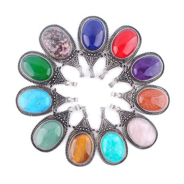 wojiaer retro oval shaped pendant natural rose quartz gem stone for women men reiki healing jewelry bn378, Silver
wojiaer retro oval shaped pendant natural rose quartz gem stone for women men reiki healing jewelry bn378, Silver