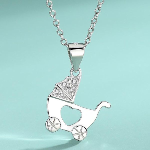 chains s925 sterling silver necklace heart-shaped love baby carriage ladies secklace fashion jewelry pendant bao ma temperament
chains s925 sterling silver necklace heart-shaped love baby carriage ladies secklace fashion jewelry pendant bao ma temperament