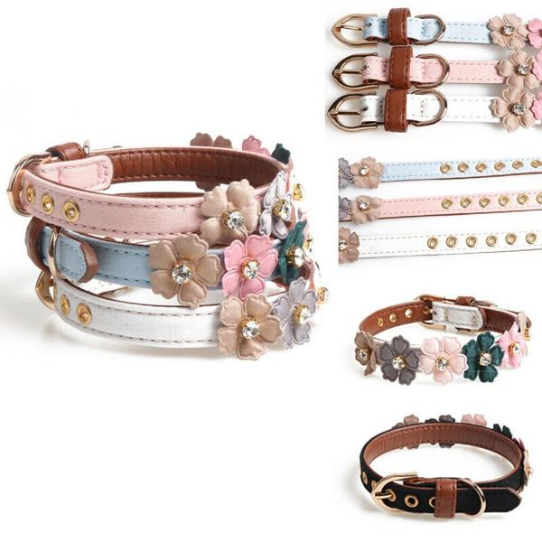 dog collars & leashes 1pc cute pet flower leather collar adjustable cat necklace decor
dog collars & leashes 1pc cute pet flower leather collar adjustable cat necklace decor