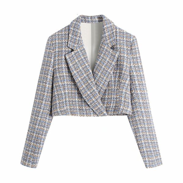 women's suits & blazers casual women v neck blue plaid jacket 2021 spring-autumn fashion ladies high street coat female textured c, White;black
women's suits & blazers casual women v neck blue plaid jacket 2021 spring-autumn fashion ladies high street coat female textured c, White;black