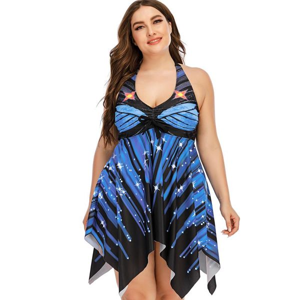 women's swimwear swimsuit woman plus size conservative two-piece printed triangle fashion high waisted, White;black
women's swimwear swimsuit woman plus size conservative two-piece printed triangle fashion high waisted, White;black