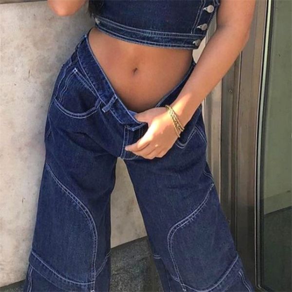 weekeep streetwear blue straight women joggers baggy vintage denim pants fashion low waist harajuku pocket patchwork jeans
weekeep streetwear blue straight women joggers baggy vintage denim pants fashion low waist harajuku pocket patchwork jeans
