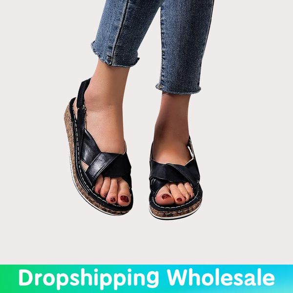 sandals shoes woman hollow out solid fish mouth casual bohemian wedge flip flops slippers sandalias mujer summer 2021, Black
sandals shoes woman hollow out solid fish mouth casual bohemian wedge flip flops slippers sandalias mujer summer 2021, Black