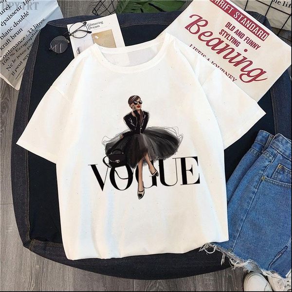 womens t shirt vogue beauty print summer harajuku oversized t shirt fashion streetwear casual short sleeved female tshirt, White
womens t shirt vogue beauty print summer harajuku oversized t shirt fashion streetwear casual short sleeved female tshirt, White