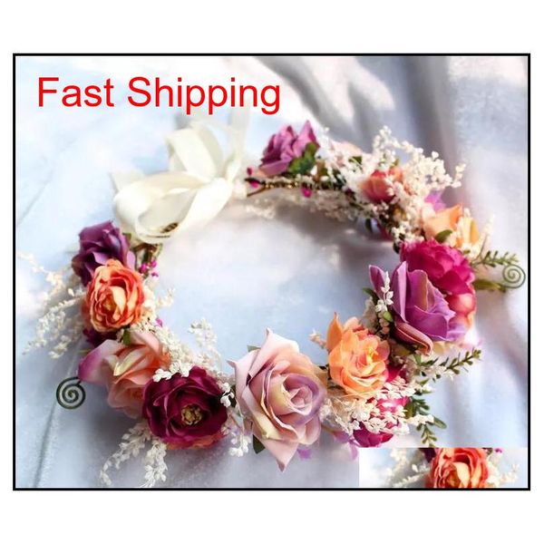 adjustable flower headband hair wreath floral garland crown halo headpiece with ribbon boho weddi qylgkl new_dhbest, Silver
adjustable flower headband hair wreath floral garland crown halo headpiece with ribbon boho weddi qylgkl new_dhbest, Silver