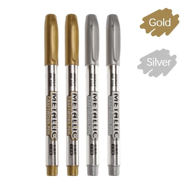 4pcs/set permanent metalic marker gold silver highlighter marker pens for paper p album fabric steel paint art qyluce
4pcs/set permanent metalic marker gold silver highlighter marker pens for paper p album fabric steel paint art qyluce