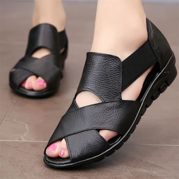 large size 35-42 ladies wedge sandals shallow non-slip fashion summer shoe soft hard-wearing sandals female 220308, Black
large size 35-42 ladies wedge sandals shallow non-slip fashion summer shoe soft hard-wearing sandals female 220308, Black