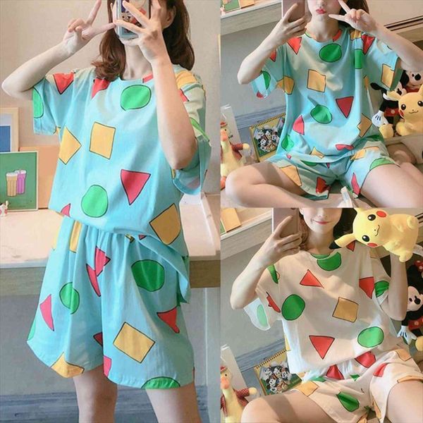 kili pajamas short sleeved women tracksuits korean cartoon fresh and thin home service 2 piece, Gray
kili pajamas short sleeved women tracksuits korean cartoon fresh and thin home service 2 piece, Gray
