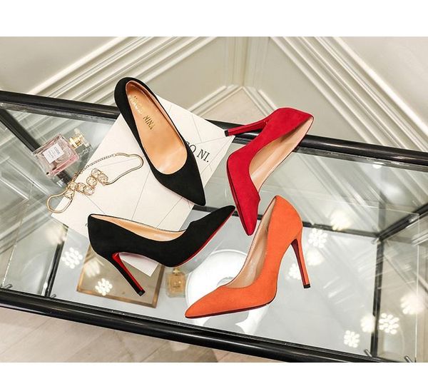 dress shoes gladiator pumps women red flock slip-on shallow wedding party pointed toe high heels 6-10cm ladies pump chaussures femme, Black
dress shoes gladiator pumps women red flock slip-on shallow wedding party pointed toe high heels 6-10cm ladies pump chaussures femme, Black