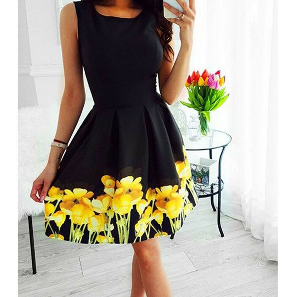 summer women casual strappy dress new fashion boho floral sundress ladies high waist beach holiday sundress lady clothing, Black;gray
summer women casual strappy dress new fashion boho floral sundress ladies high waist beach holiday sundress lady clothing, Black;gray
