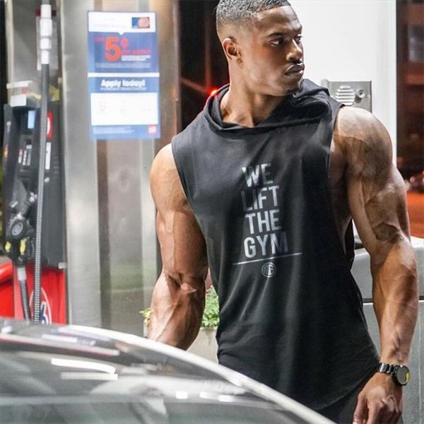 brand gym clothing mens bodybuilding hooded tank cotton sleeveless vest sweatshirt fitness workout sportswear tees, White;black
brand gym clothing mens bodybuilding hooded tank cotton sleeveless vest sweatshirt fitness workout sportswear tees, White;black