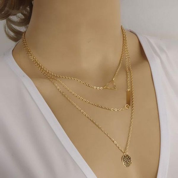 chains personalized fashion simple women necklace multilayer pendant metal casual trend, Silver
chains personalized fashion simple women necklace multilayer pendant metal casual trend, Silver