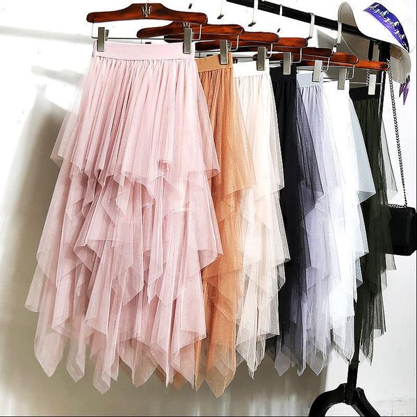 2021 women pink skirt fashion casual womens irregular tulle high waist pleated tutu midi skirt fairy plus size skirts, Black
2021 women pink skirt fashion casual womens irregular tulle high waist pleated tutu midi skirt fairy plus size skirts, Black