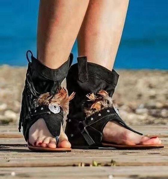 women's retro sandals gladiator ladies clip toe vintage boots leisure tassel rome fashion summer woman shoes female footwear new, Black
women's retro sandals gladiator ladies clip toe vintage boots leisure tassel rome fashion summer woman shoes female footwear new, Black
