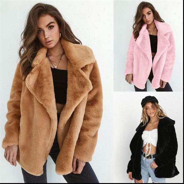 new women warm autumn fleece fur coat overcoat outwear turn down collar cardigan female thin loose coats plus size, Black
new women warm autumn fleece fur coat overcoat outwear turn down collar cardigan female thin loose coats plus size, Black