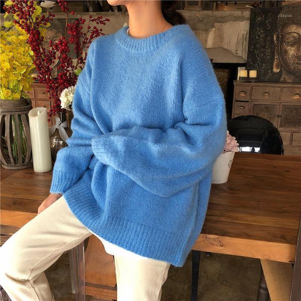 women's sweaters 2021 autumn and winter women solid o-neck knitted sweater korean style thicken warm female over sized pullovers c35, White;black
women's sweaters 2021 autumn and winter women solid o-neck knitted sweater korean style thicken warm female over sized pullovers c35, White;black