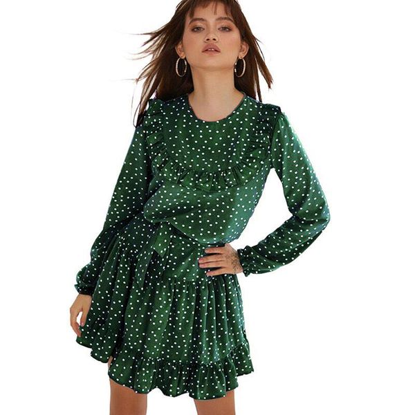 casual dresses sweet girl's ruffles dot print back keyhole mini for women sashes long sleeves o neck a line autumn dress 2021, Black;gray
casual dresses sweet girl's ruffles dot print back keyhole mini for women sashes long sleeves o neck a line autumn dress 2021, Black;gray