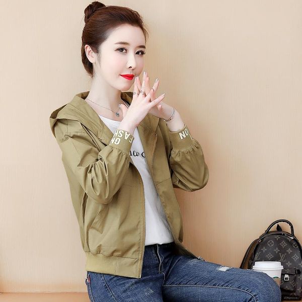 new fashion basic jackets 2021 autumn hooded jacket women coats long sleeve bomber short zipper female baseball jackets outwear, Black;brown
new fashion basic jackets 2021 autumn hooded jacket women coats long sleeve bomber short zipper female baseball jackets outwear, Black;brown