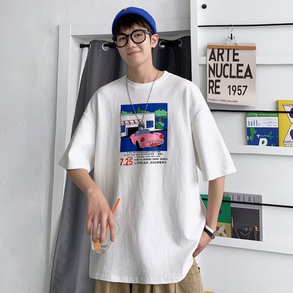summer short sleeve men t-shirt casual loose pink car male kawaii cartoon printed fashion tees, White;black
summer short sleeve men t-shirt casual loose pink car male kawaii cartoon printed fashion tees, White;black