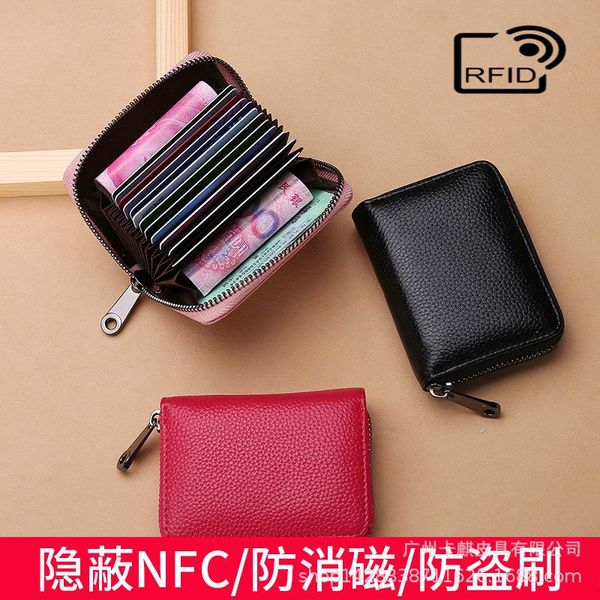 card holders rfid first layer cowhide organ multi-card holder, men's lady's zipper wallet, id holder, Brown;gray
card holders rfid first layer cowhide organ multi-card holder, men's lady's zipper wallet, id holder, Brown;gray