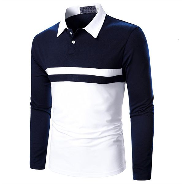long short sleeve shirt mens polos contrast color clothing autumn streetwear casual fashion, White;black
long short sleeve shirt mens polos contrast color clothing autumn streetwear casual fashion, White;black