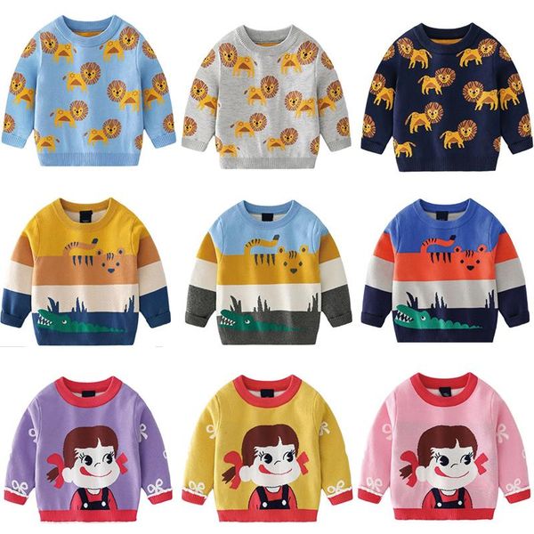pullover autumn and winter female baby boy sweater children's knitted for boys girls cartoon long-sleeved sweaters, Blue
pullover autumn and winter female baby boy sweater children's knitted for boys girls cartoon long-sleeved sweaters, Blue