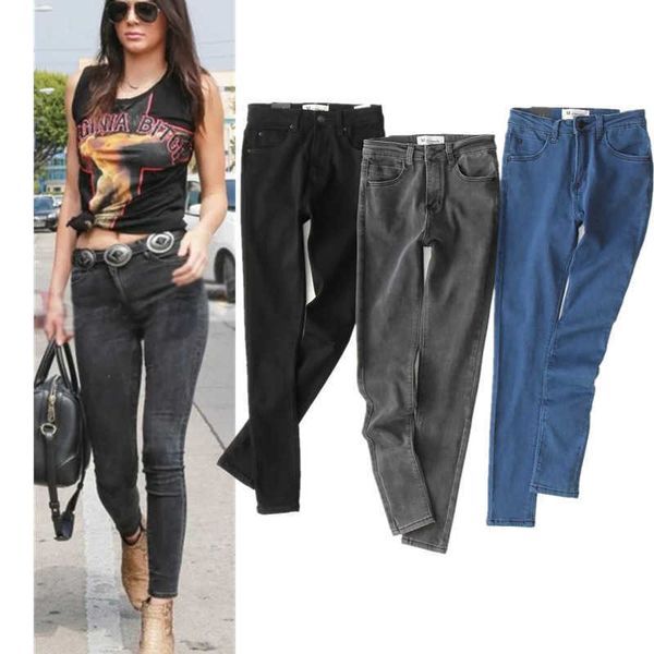 women's jeans autumn style star with waist tight show thin high elastic soft for women, Blue
women's jeans autumn style star with waist tight show thin high elastic soft for women, Blue