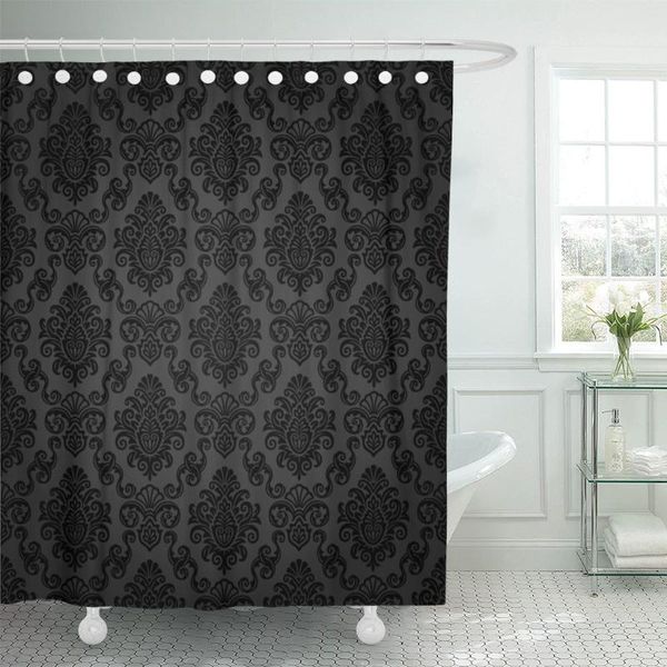 shower curtains victorian damask pattern royal black gothic dark vintage curtain waterproof polyester fabric 72 x inches with hooks
shower curtains victorian damask pattern royal black gothic dark vintage curtain waterproof polyester fabric 72 x inches with hooks