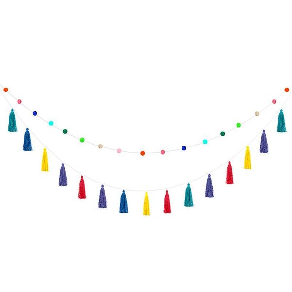 party decoration imikeya 2pcs tassel garland pompom ball colorful fashion banner wall hanging decor birthday nursery room
party decoration imikeya 2pcs tassel garland pompom ball colorful fashion banner wall hanging decor birthday nursery room