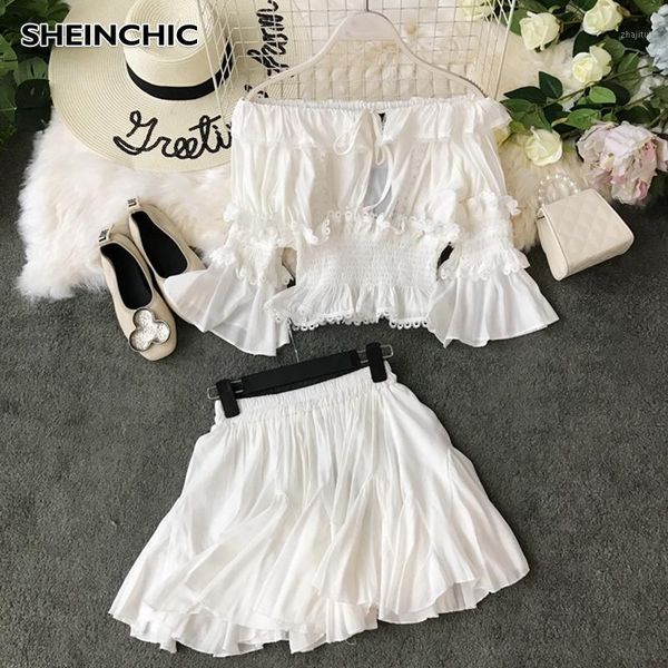 two piece dress 2021 runway designer sweet women 2 set elegant lace white/black chic blouse+mini skirt female casual
two piece dress 2021 runway designer sweet women 2 set elegant lace white/black chic blouse+mini skirt female casual