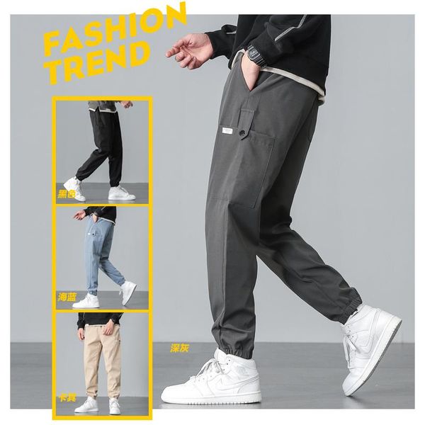 men's pants 2021 spring autumn solid color pantsmen's casual loose straight work men multi pockets mens, Black
men's pants 2021 spring autumn solid color pantsmen's casual loose straight work men multi pockets mens, Black