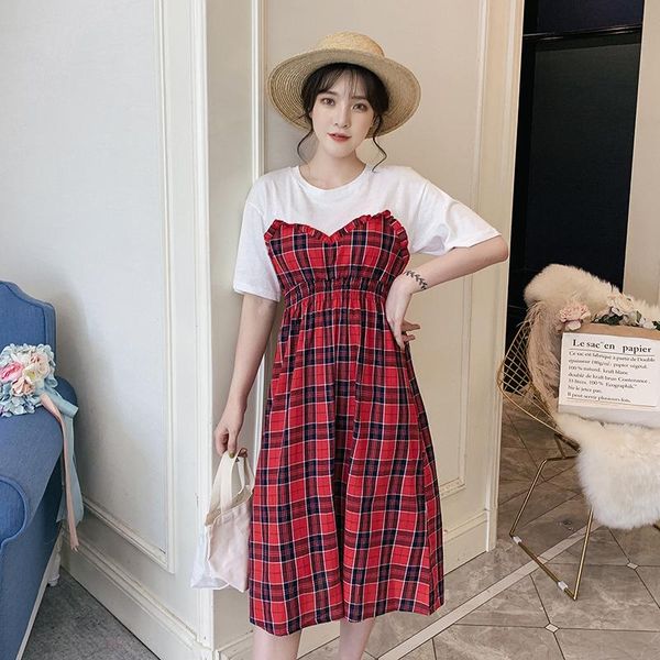 korean style pregnant women a-line dress cotton and linen patchwork short sleeve maternity empire dress pregnancy plaid clothes, White
korean style pregnant women a-line dress cotton and linen patchwork short sleeve maternity empire dress pregnancy plaid clothes, White