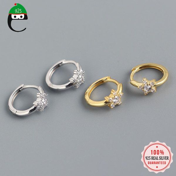 hoop & huggie elfoplatasi authentic 925 sterling silver fashion minimalist star cz earring for women wedding party fine jewelry ds935, Golden;silver
hoop & huggie elfoplatasi authentic 925 sterling silver fashion minimalist star cz earring for women wedding party fine jewelry ds935, Golden;silver