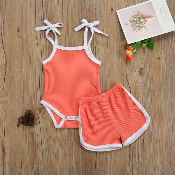 clothing sets baby contrast color clothes girls sleeveless square collar sling romper + side split short pants casual outfits, White
clothing sets baby contrast color clothes girls sleeveless square collar sling romper + side split short pants casual outfits, White