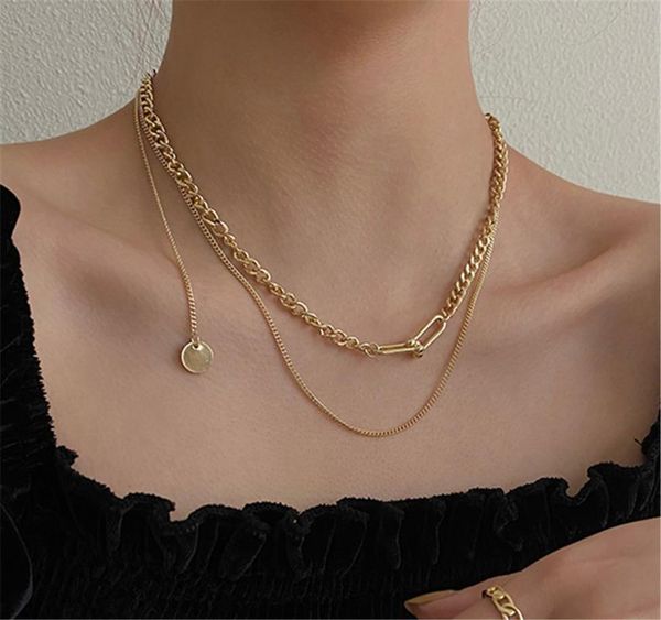 pendant necklaces 316l stainless steel fashion double-layer necklace women stitching cuban chain u-shaped no fade, Silver
pendant necklaces 316l stainless steel fashion double-layer necklace women stitching cuban chain u-shaped no fade, Silver