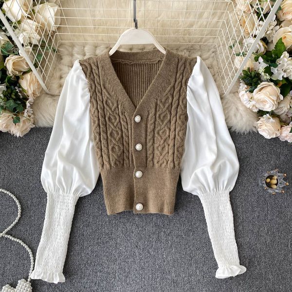 women's sweaters short-knit women's retro jacket, short-winded autumn breath, turtleneck v, short sleeve, sweater 1d54, White;black
women's sweaters short-knit women's retro jacket, short-winded autumn breath, turtleneck v, short sleeve, sweater 1d54, White;black