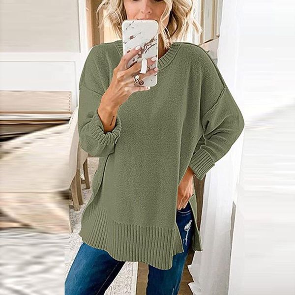 women's sweaters knitted sweater pullovers fashion solid color round neck long sleeve pullover female jumpers sueter mujer, White;black
women's sweaters knitted sweater pullovers fashion solid color round neck long sleeve pullover female jumpers sueter mujer, White;black